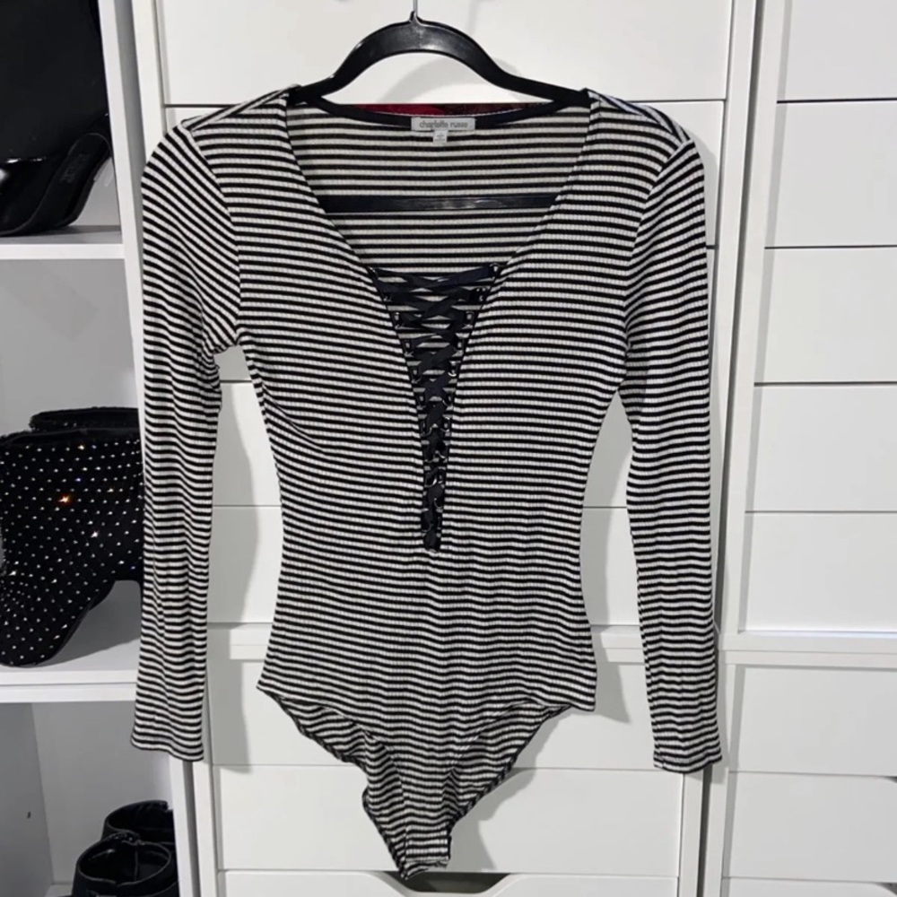 Striped bodysuit